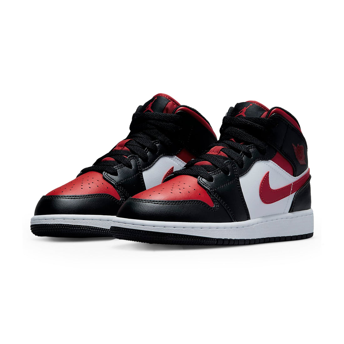 Air Jordan 1 Mid Black Fire Red (GS)