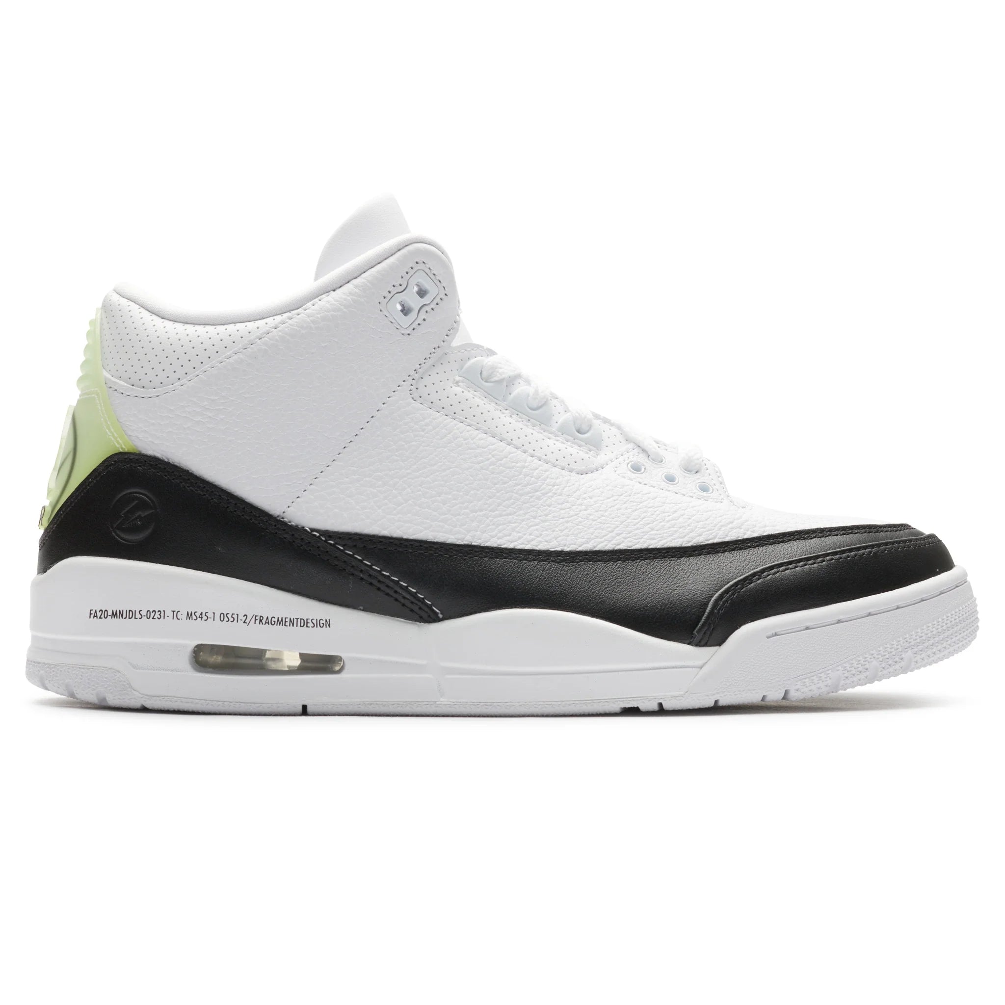 Air Jordan 3 x Fragment White Retro Sneaker (Discolouration On The Heel)