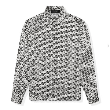 Amiri All Over Silk White Black Shirt