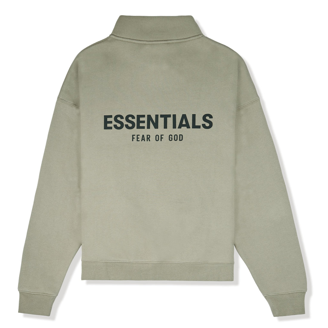 Fear Of God Essentials Taupe Reverse Logo Half Zip Sweatshirt (SS21)