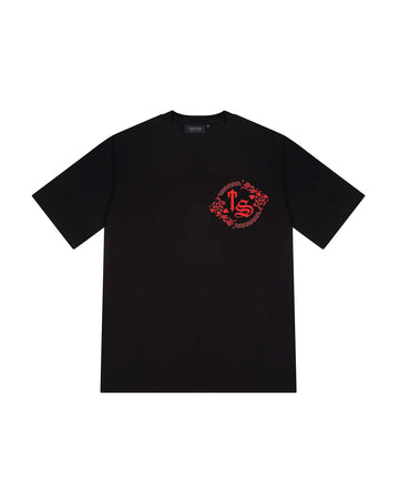 TS Varsity Tee - Black/Red