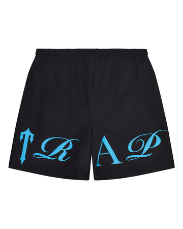 Script Shell Shorts - Black/Blue