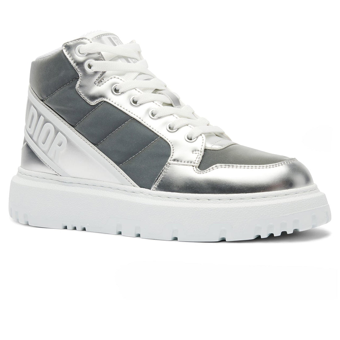 Dior D-Player Grey Reflective Quilted Nylon Trainer (No Box)