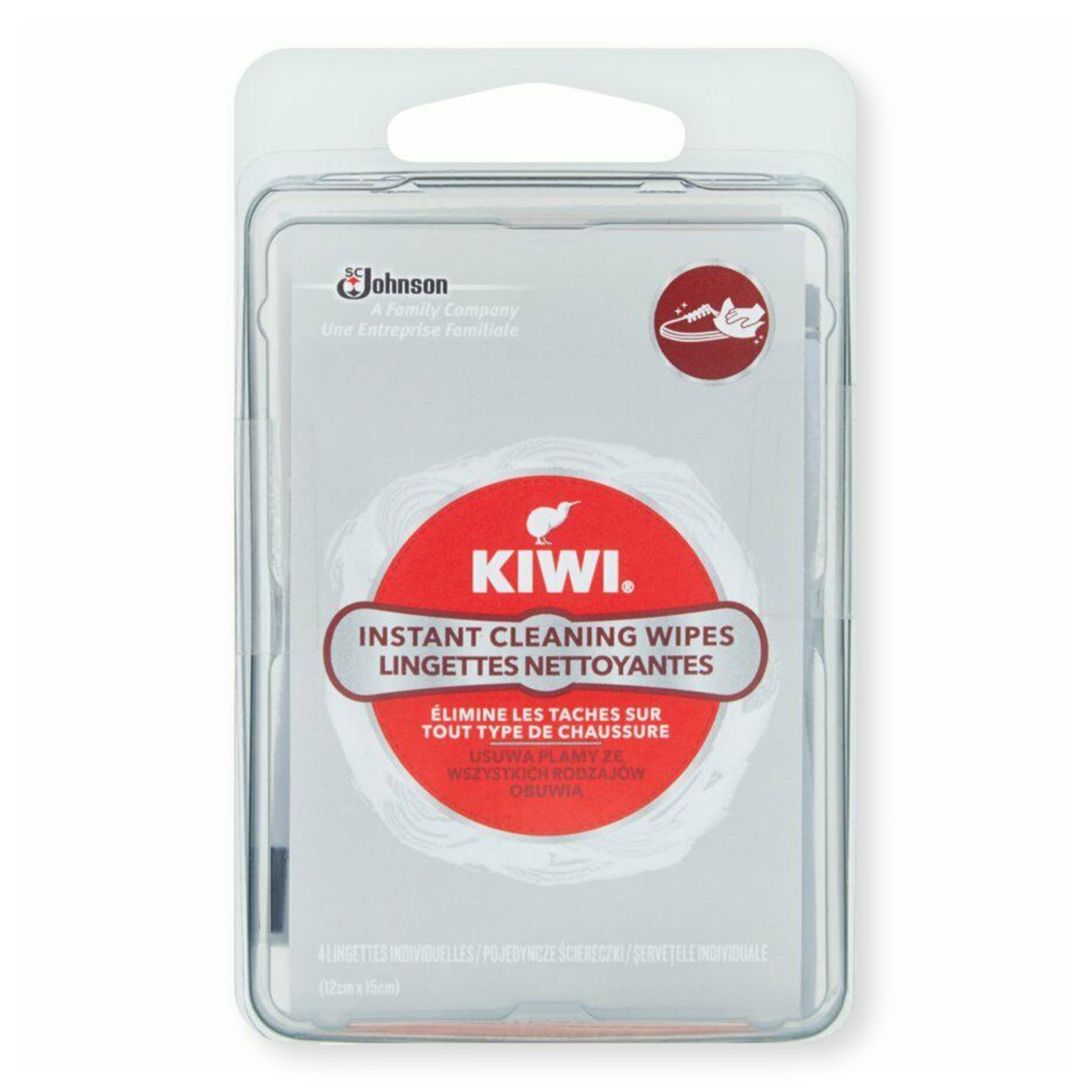 Kiwi Instant Shoe Cleaning Wipes 4 Pack