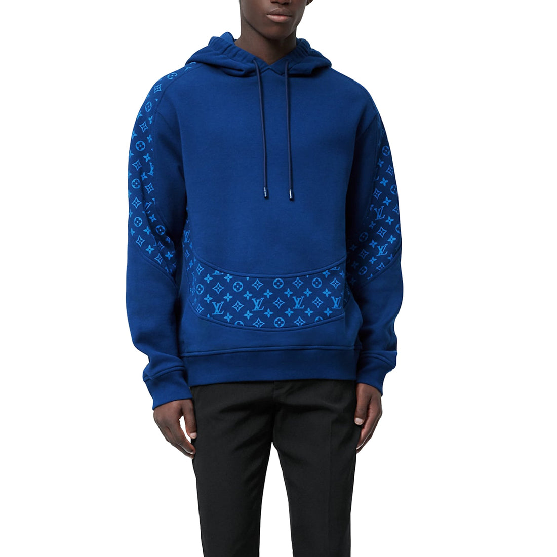 Louis Vuitton LV Monogram Circle Cut Blue Hoodie