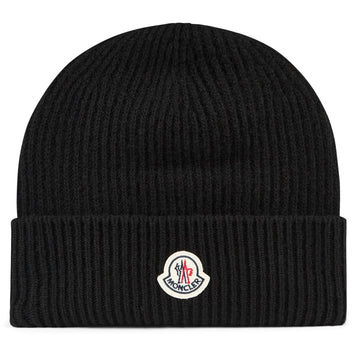 Moncler Logo Black Beanie