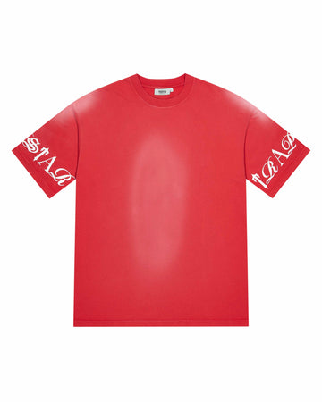 Script Tee - Washed Red