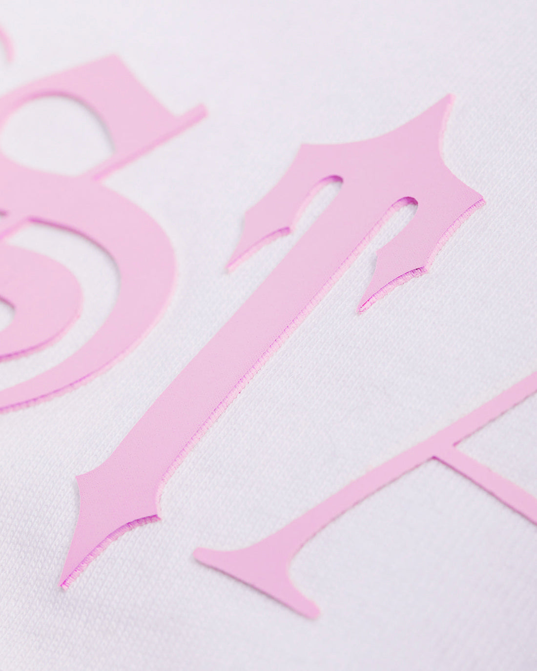 Script Tee - White/Pink