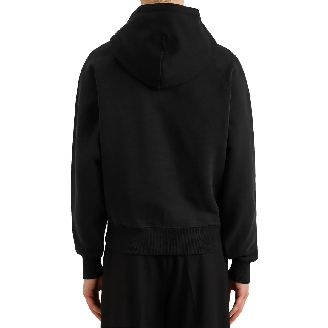 Ami Paris Ami De Coeur Logo Cotton Black Hoodie