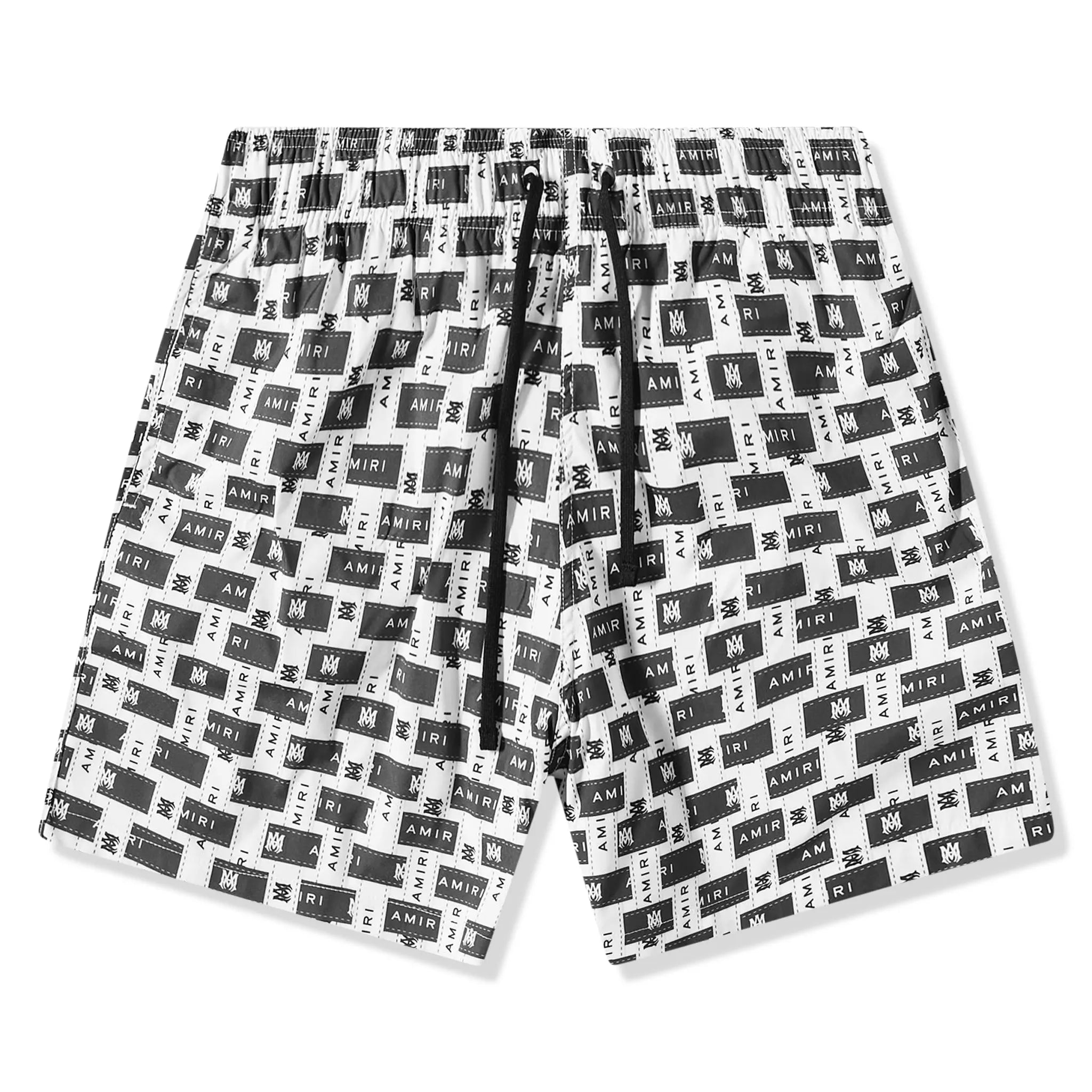 Amiri Interweave Black White Swim Shorts