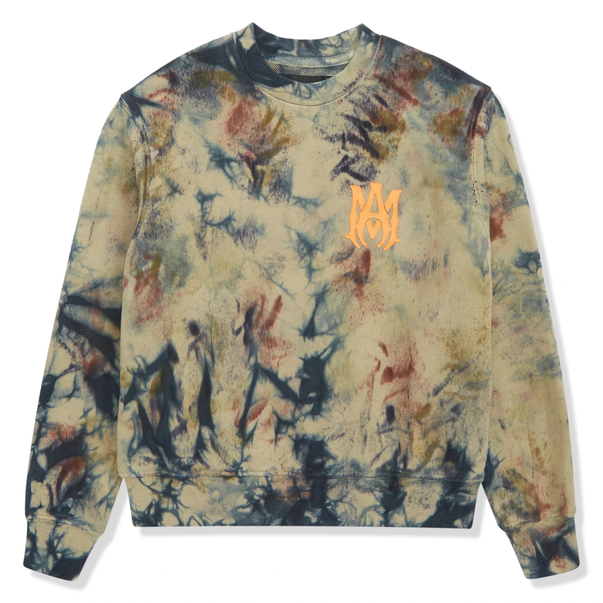 Amiri Kids Bones Tie Dye Green Sweatshirt