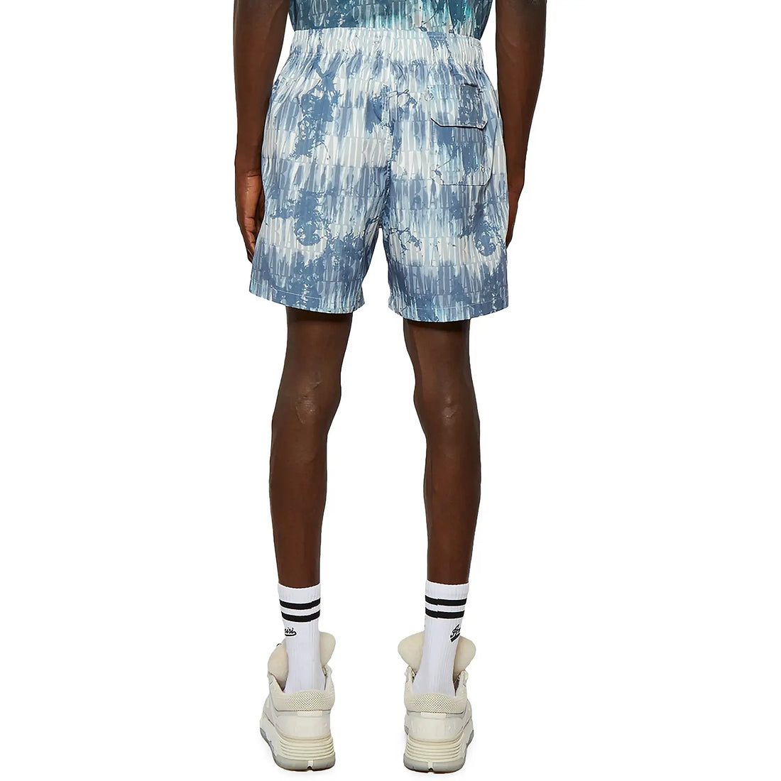 Amiri Tie Dye Blue Swim Shorts