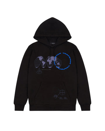 Trapstar Global Takeover Hoodie - Black/Blue