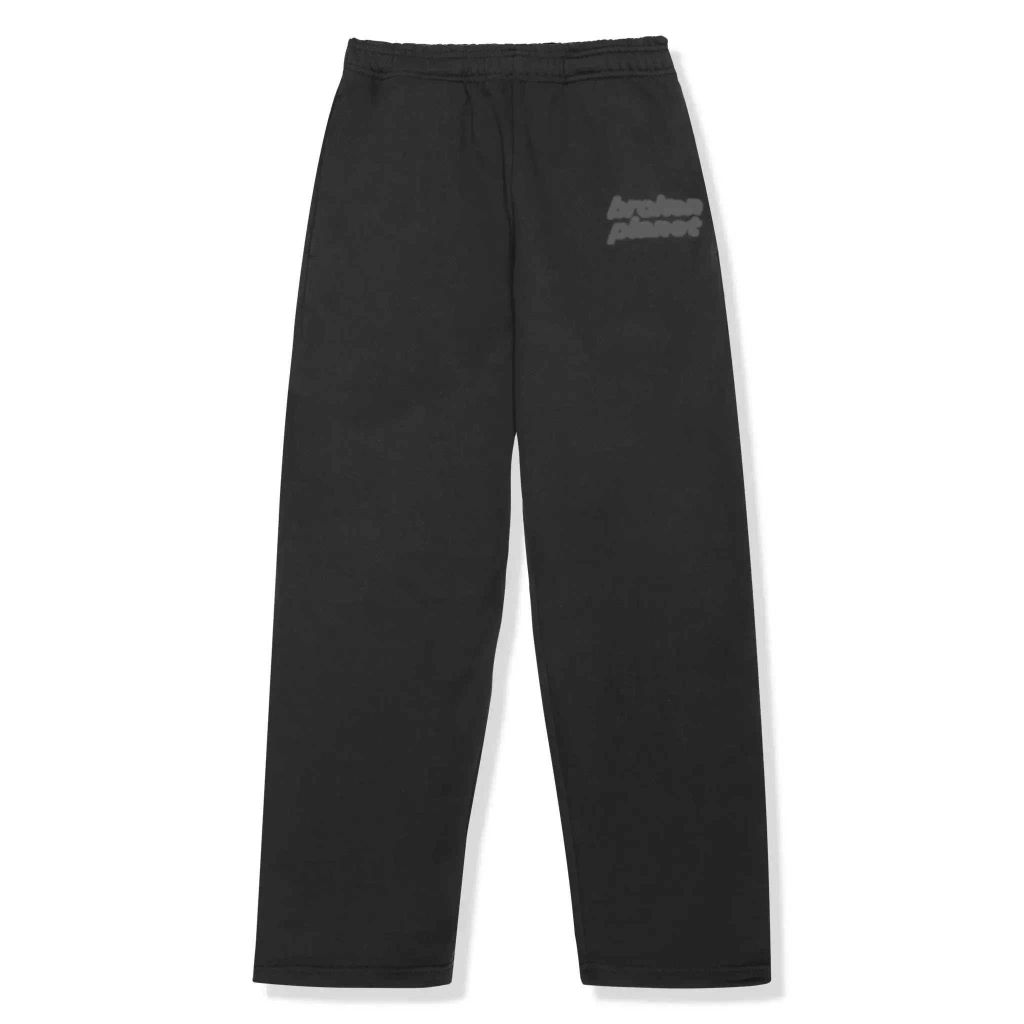 Broken Planet Basics Straight Leg Washed Midnight Black Sweatpants