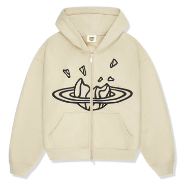 Broken Planet Outer Space Bone White Zip-Up Hoodie