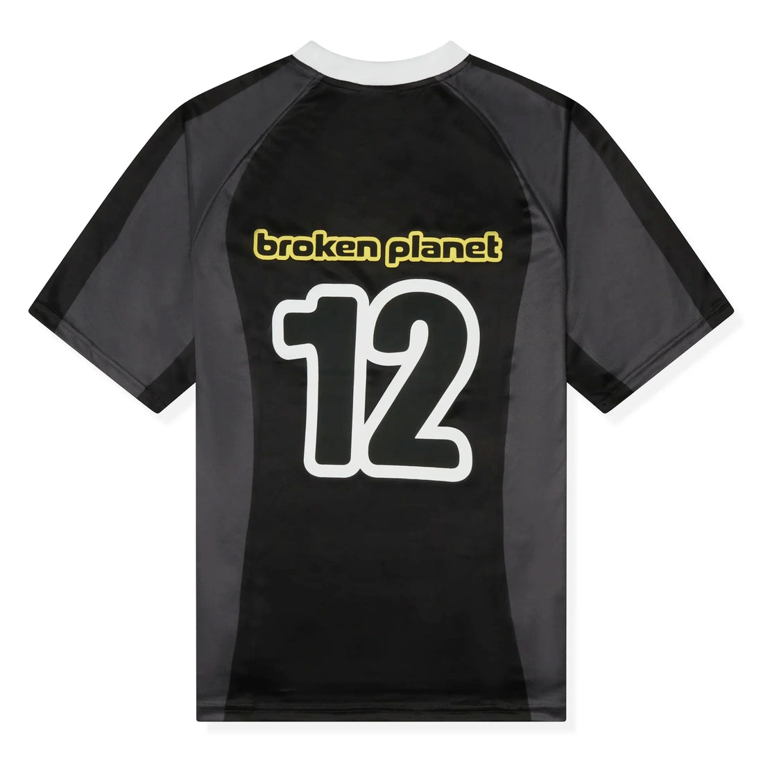 Broken Planet Cosmic Speed Football T Shirt Black Grey