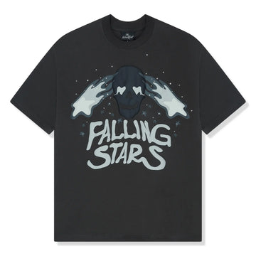 Broken Planet Falling Stars Soot Black T Shirt