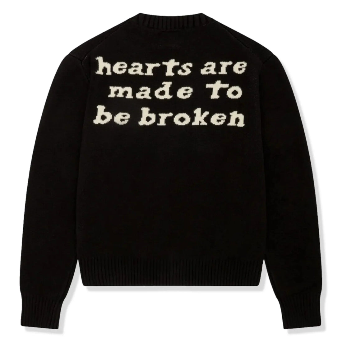 Broken Planet Hearts Are Made To Be Broken Midnight Black Knit Sweatshirt