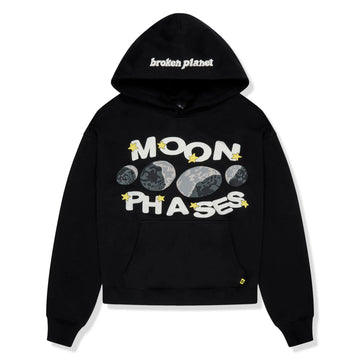 Broken Planet Midnight Black Moon Phases Hoodie