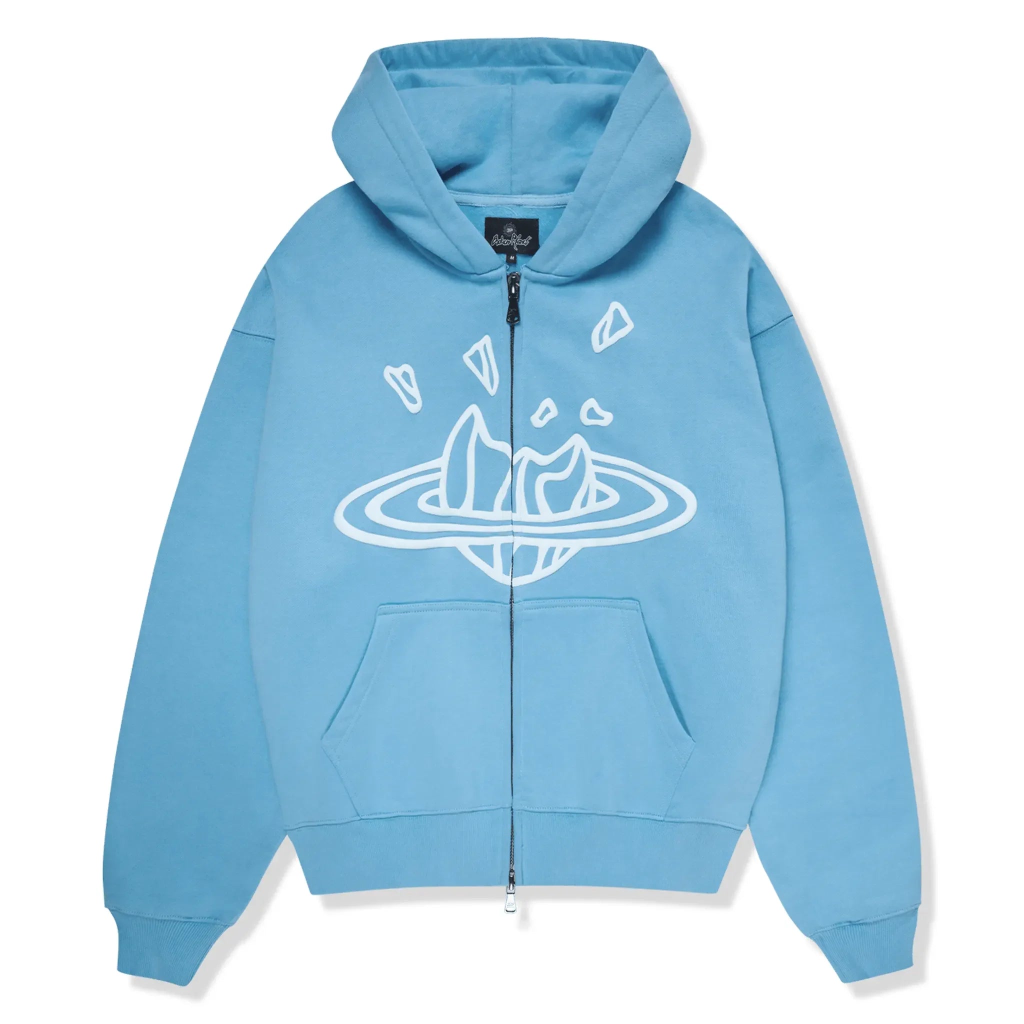 Broken Planet Outer Space Zip-Up Light Blue Hoodie