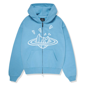 Broken Planet Outer Space Zip-Up Light Blue Hoodie