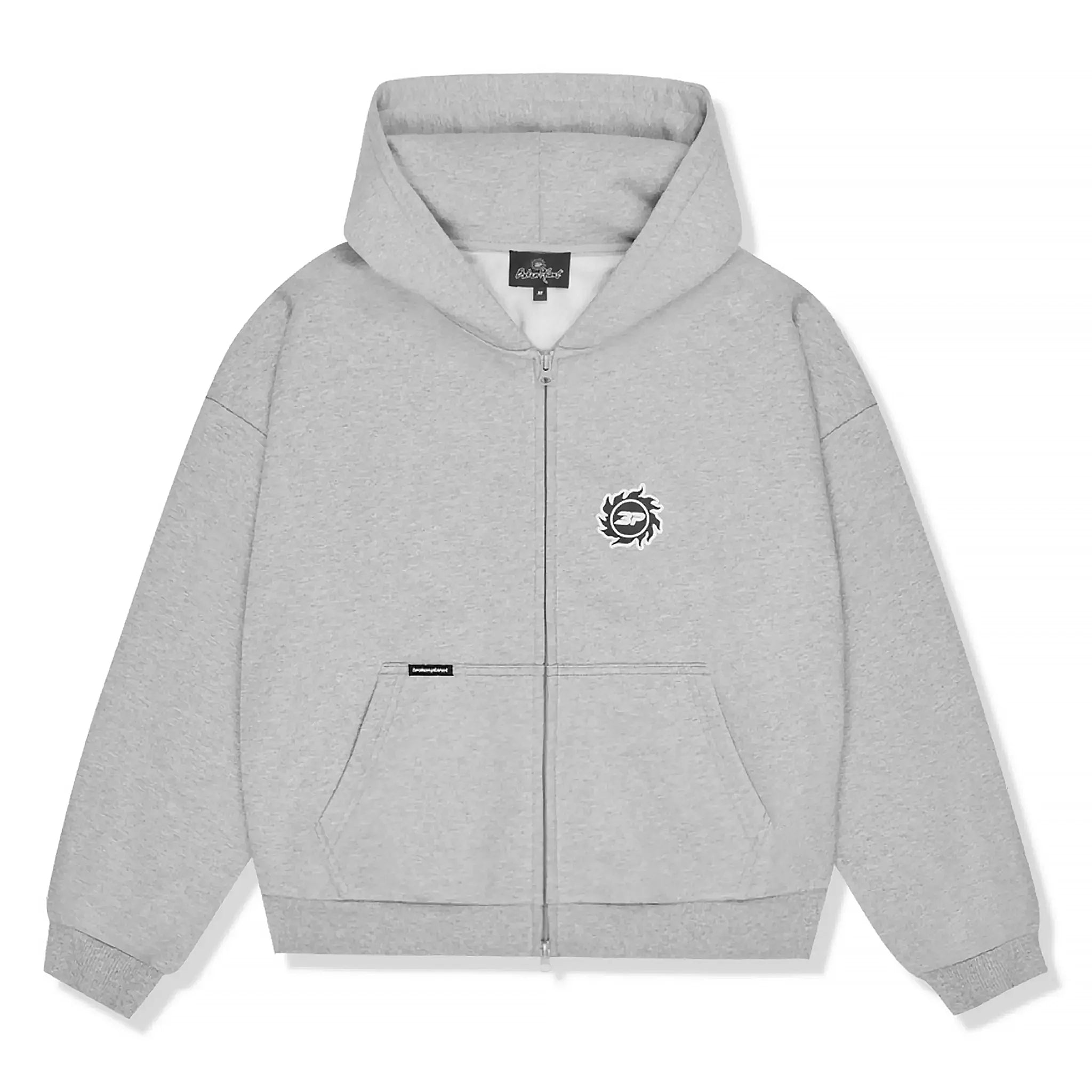 Broken Planet Sun Heather Grey Zip-Up Hoodie