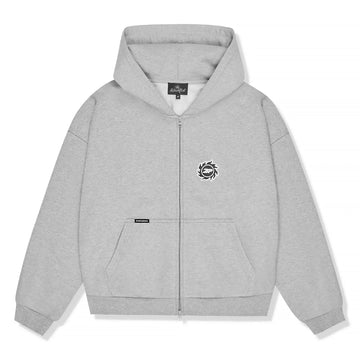 Broken Planet Sun Heather Grey Zip-Up Hoodie