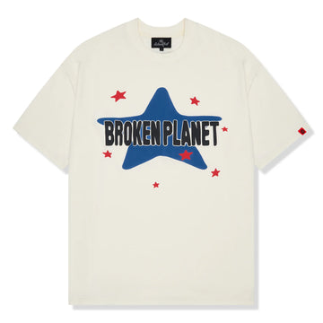 Broken Planet Vanilla White Star T Shirt