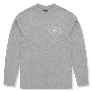 Corteiz Royale Heavyweight Long Sleeve Heather Grey T Shirt