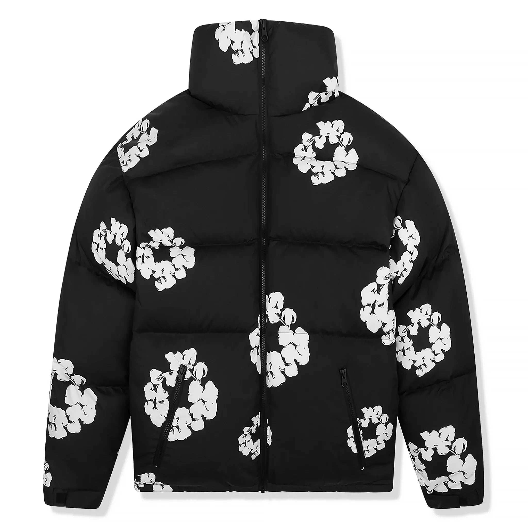 Denim Tears Cotton Wreath Black Puffer Jacket