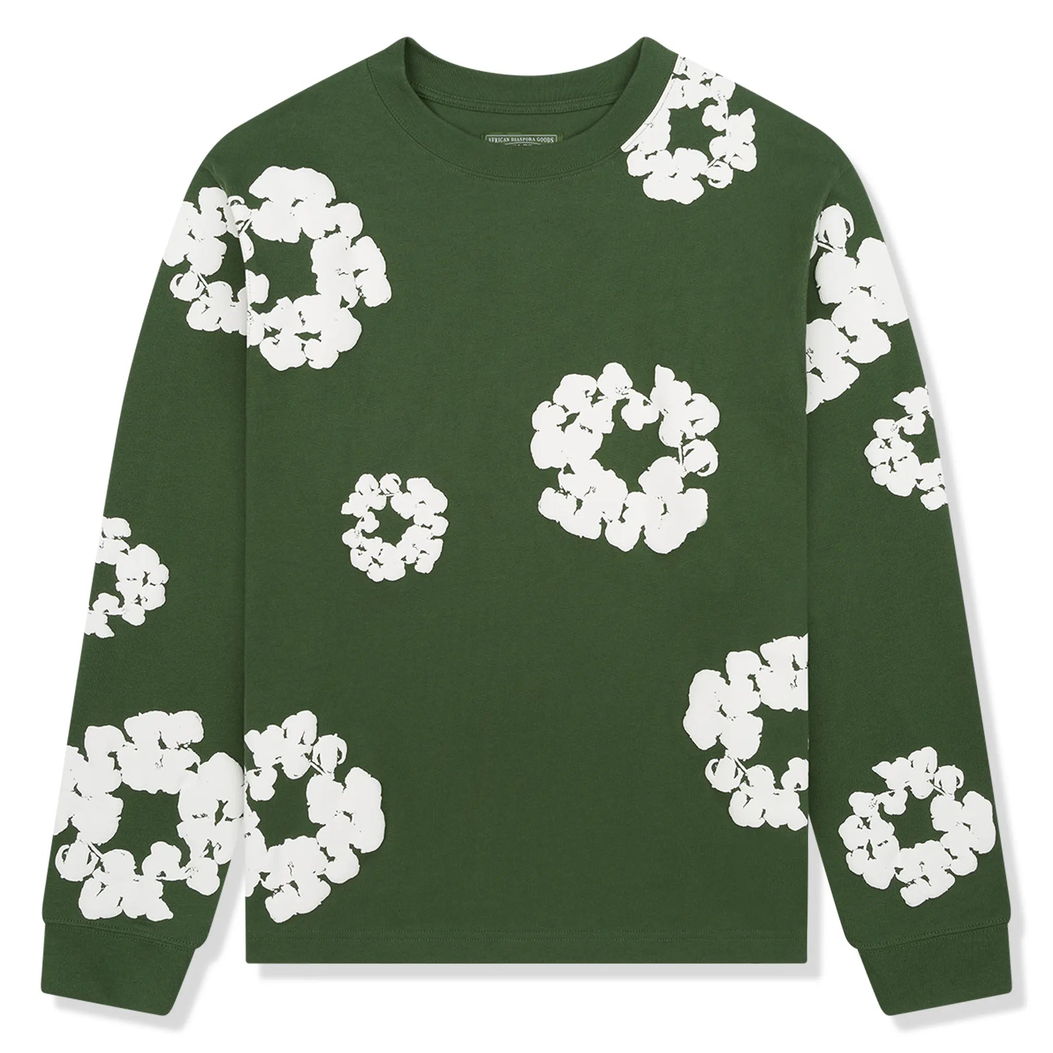 Denim Tears The Cotton Wreath Long-Sleeve Green T Shirt