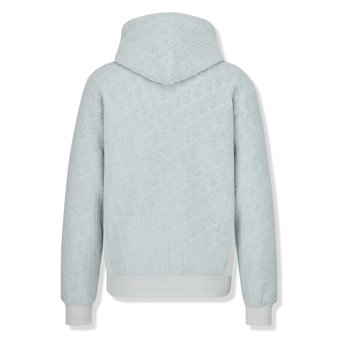 Dior Oblique Towelling Terry Cotton Relaxed Fit Blue Hoodie