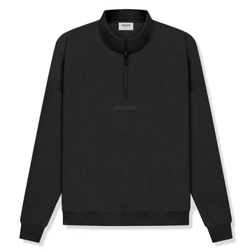 Fear Of God Essentials Black Half Zip Sweatshirt (SS21)