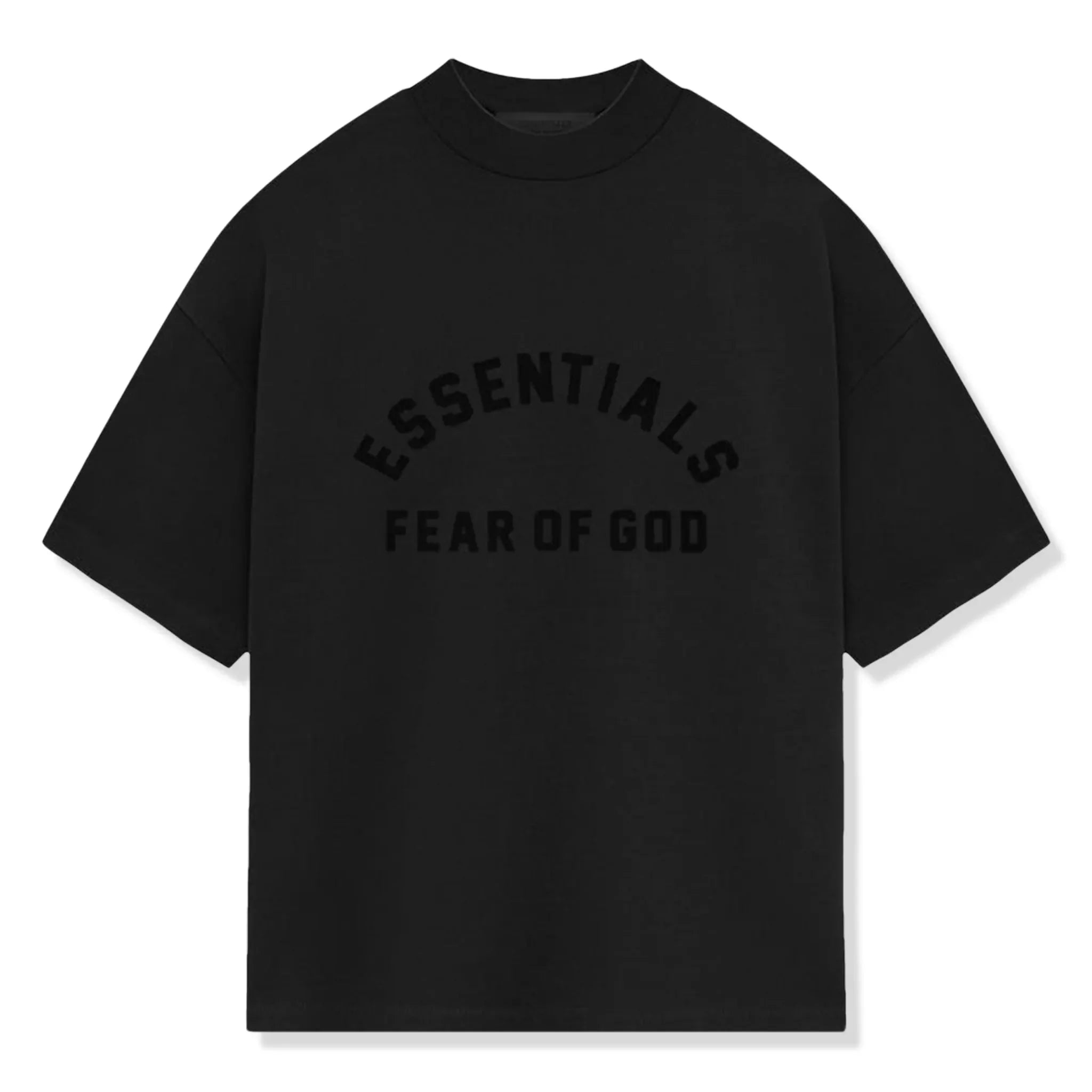 Fear Of God Essentials Heavy Jersey Crewneck Jet Black T Shirt