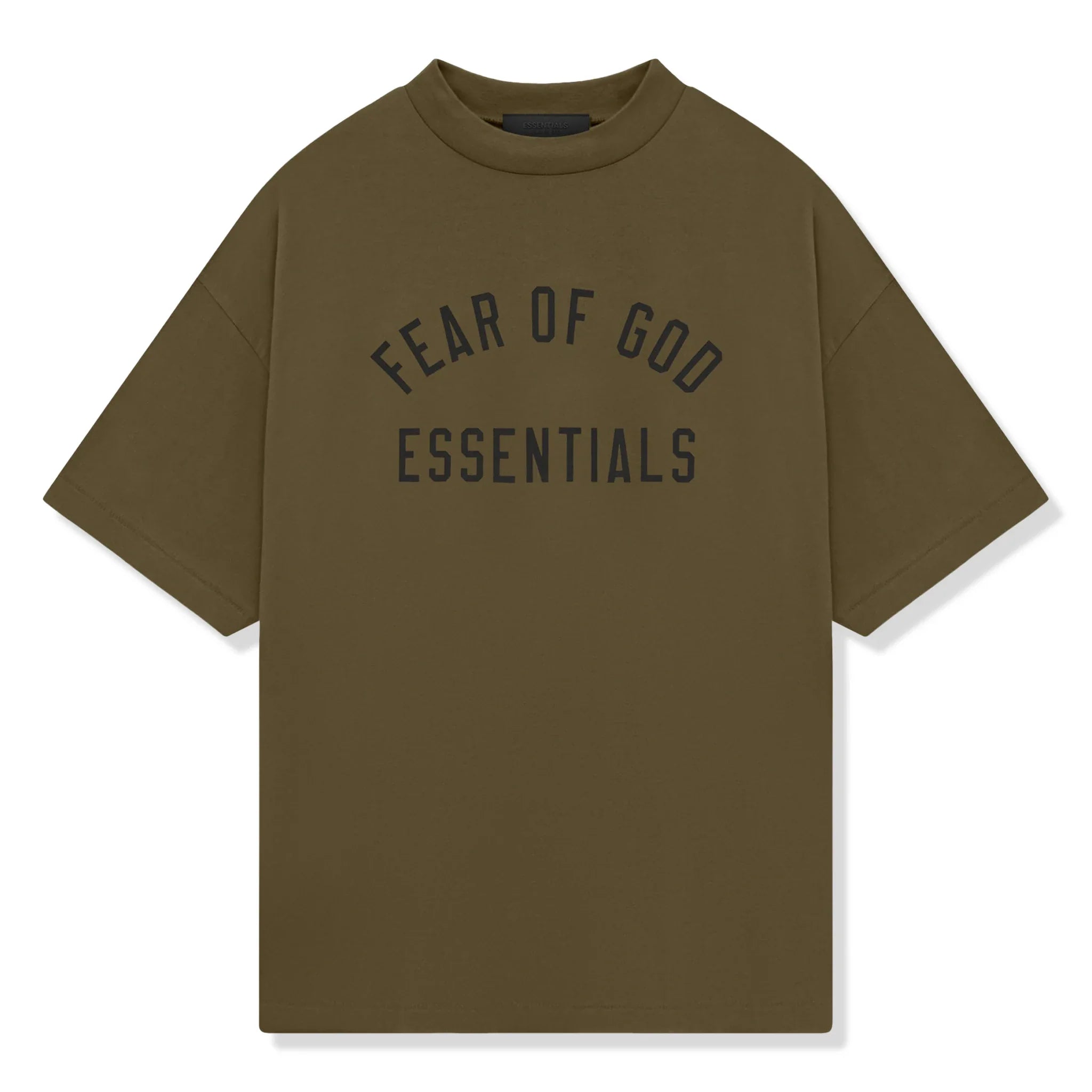 Fear Of God Essentials Jersey Crewneck Olive T Shirt (FW24)