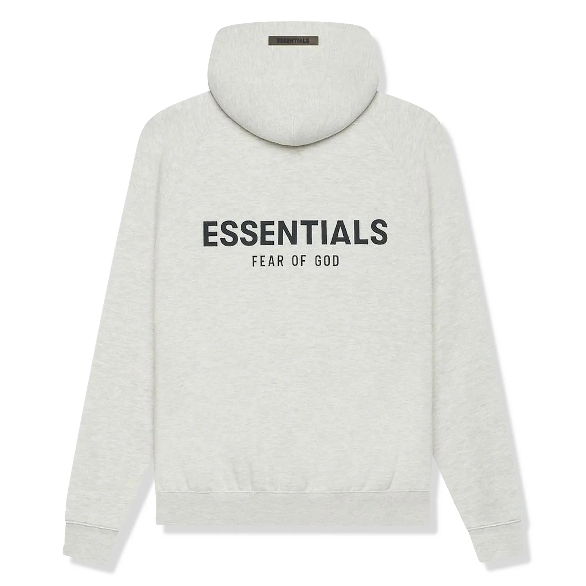 Fear Of God Essentials Reverse Logo Light Heather Oatmeal Hoodie (SS21)