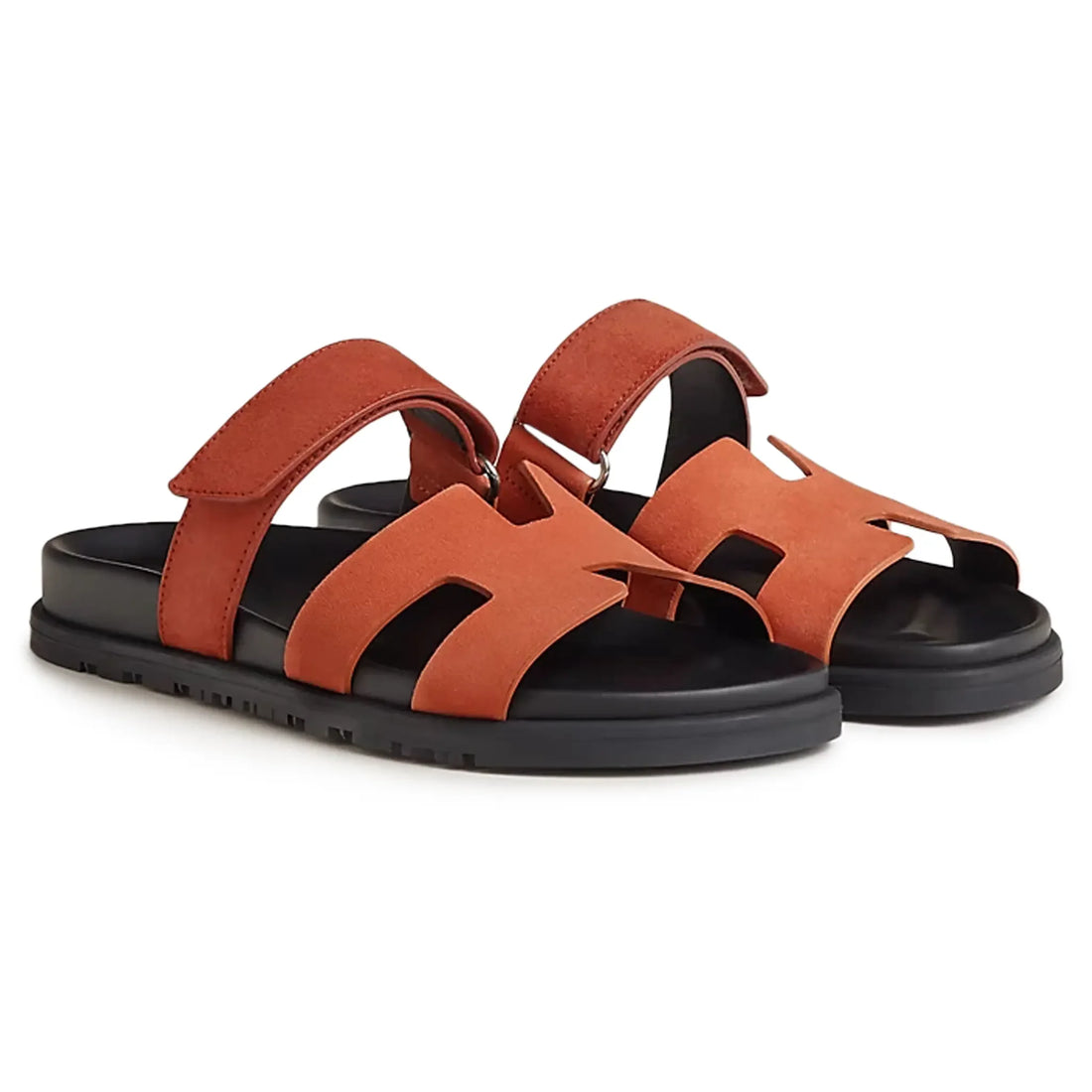 Hermès Paris Chypre Calfskin Brown Sandals