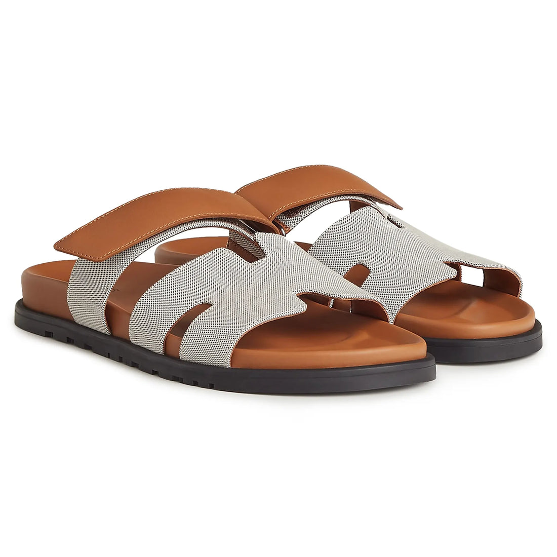 Hermès Paris Chypre Plum Natural Sandals