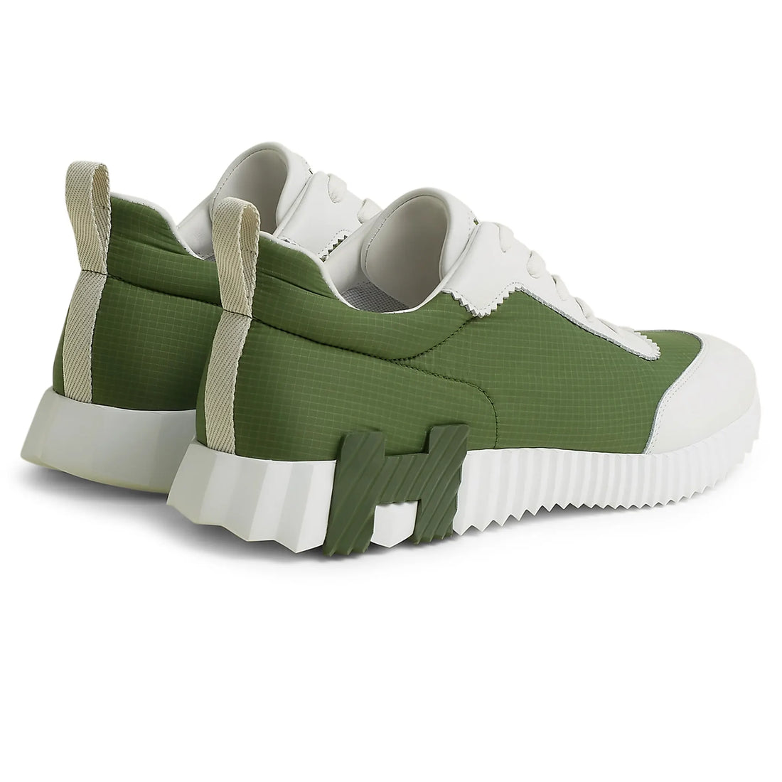 Hermès Paris Ripstop Bouncing Sneaker Matcha White