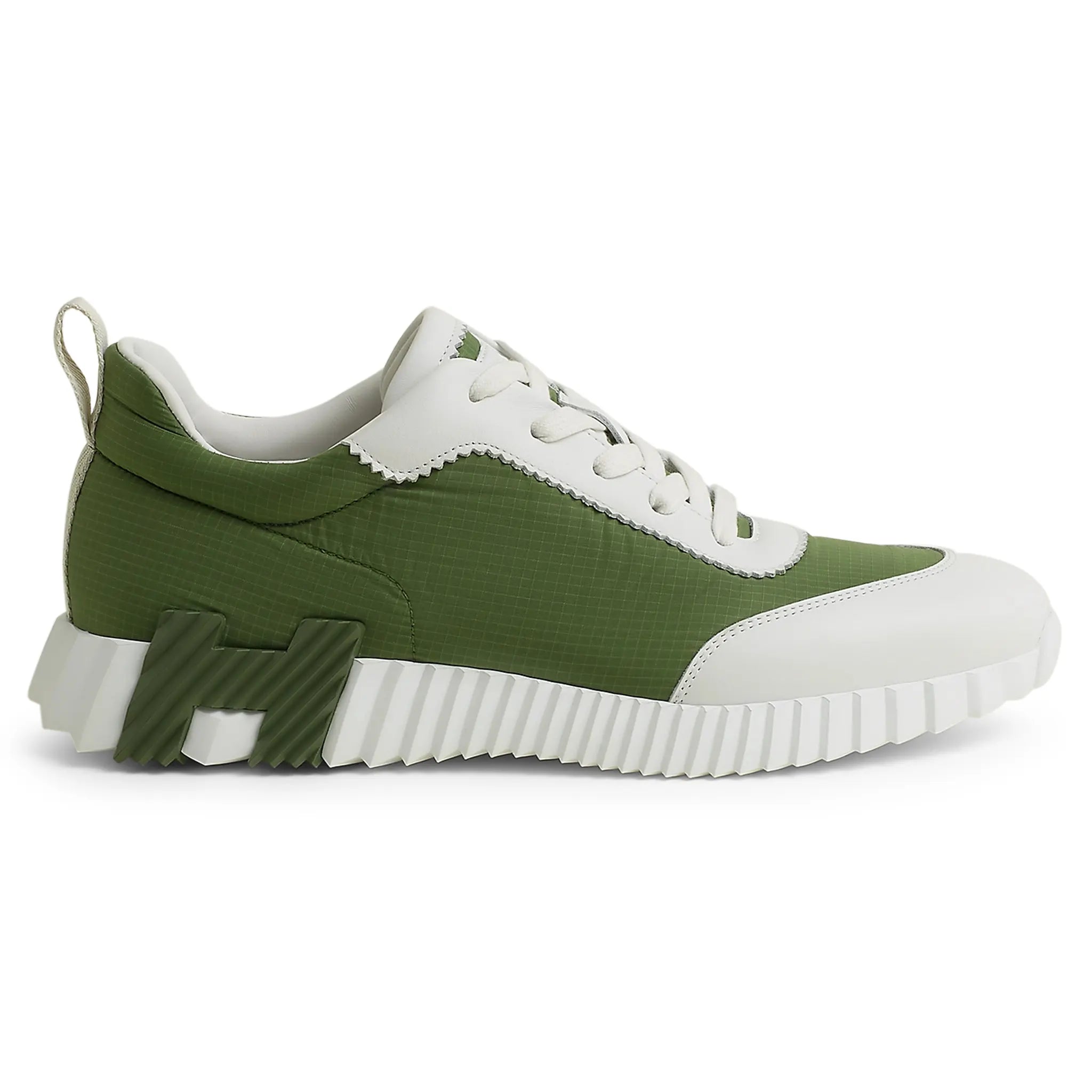 Hermès Paris Ripstop Bouncing Sneaker Matcha White