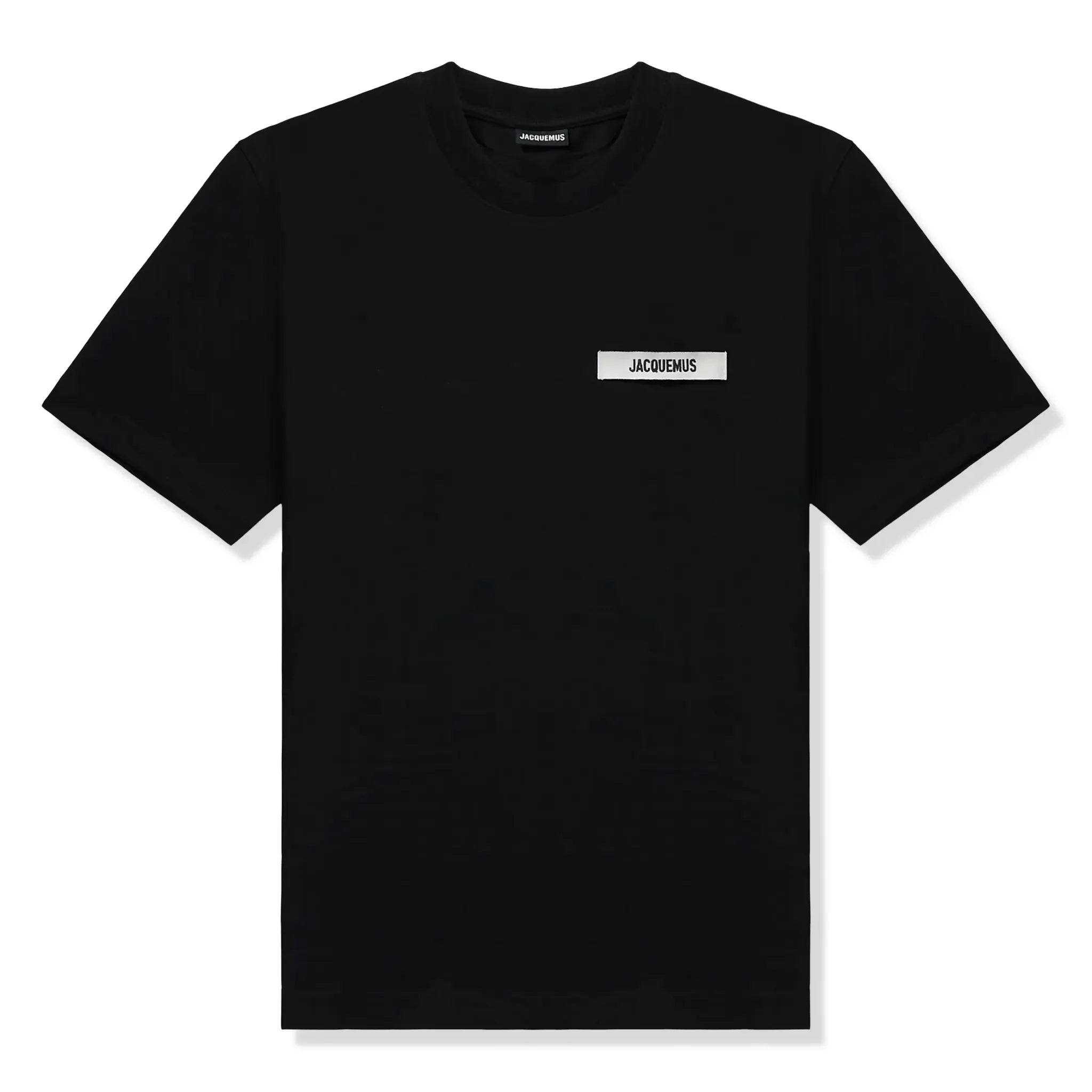 Jacquemus Grosgrain Brand Logo Tab Black T Shirt