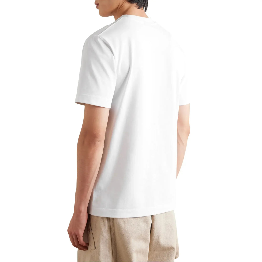 Jacquemus Grosgrain Brand Logo Tab White T Shirt