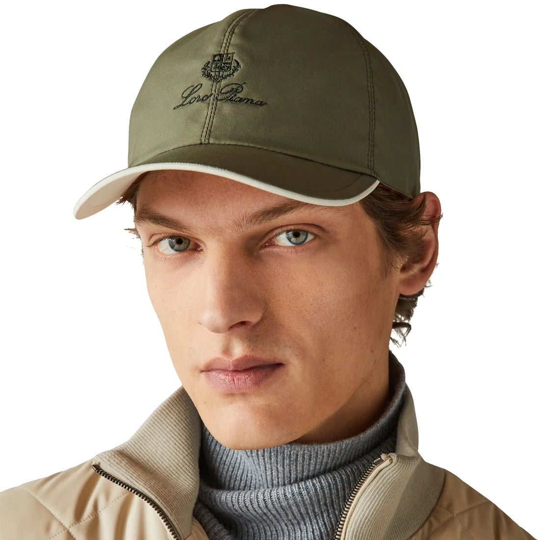 Loro Piana Microfibre Storm System Midnight Garden Ivory Baseball Cap