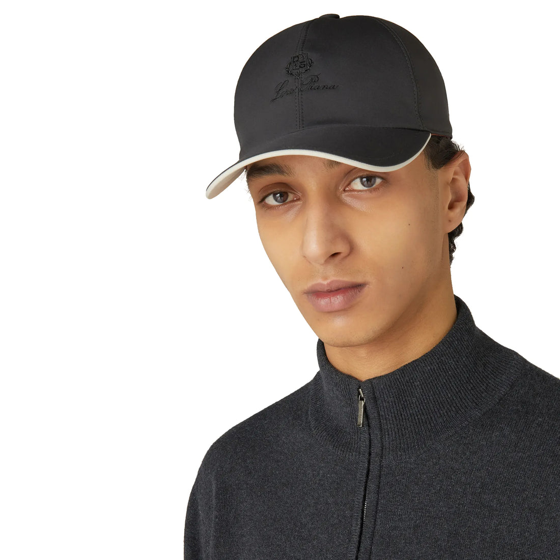 Loro Piana Microfibre Storm System Onyx Ivory Baseball Cap