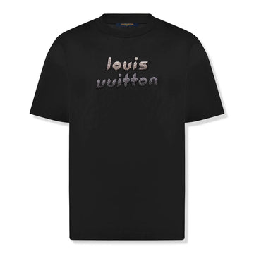 Louis Vuitton Bead Embroidered Black T Shirt