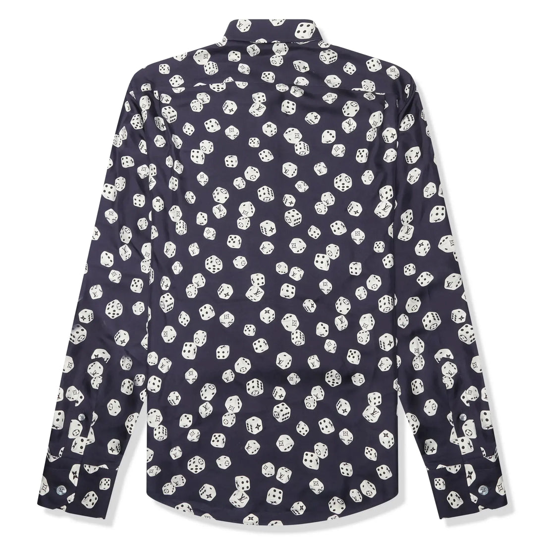 Louis Vuitton Dice Print Navy Silk Shirt