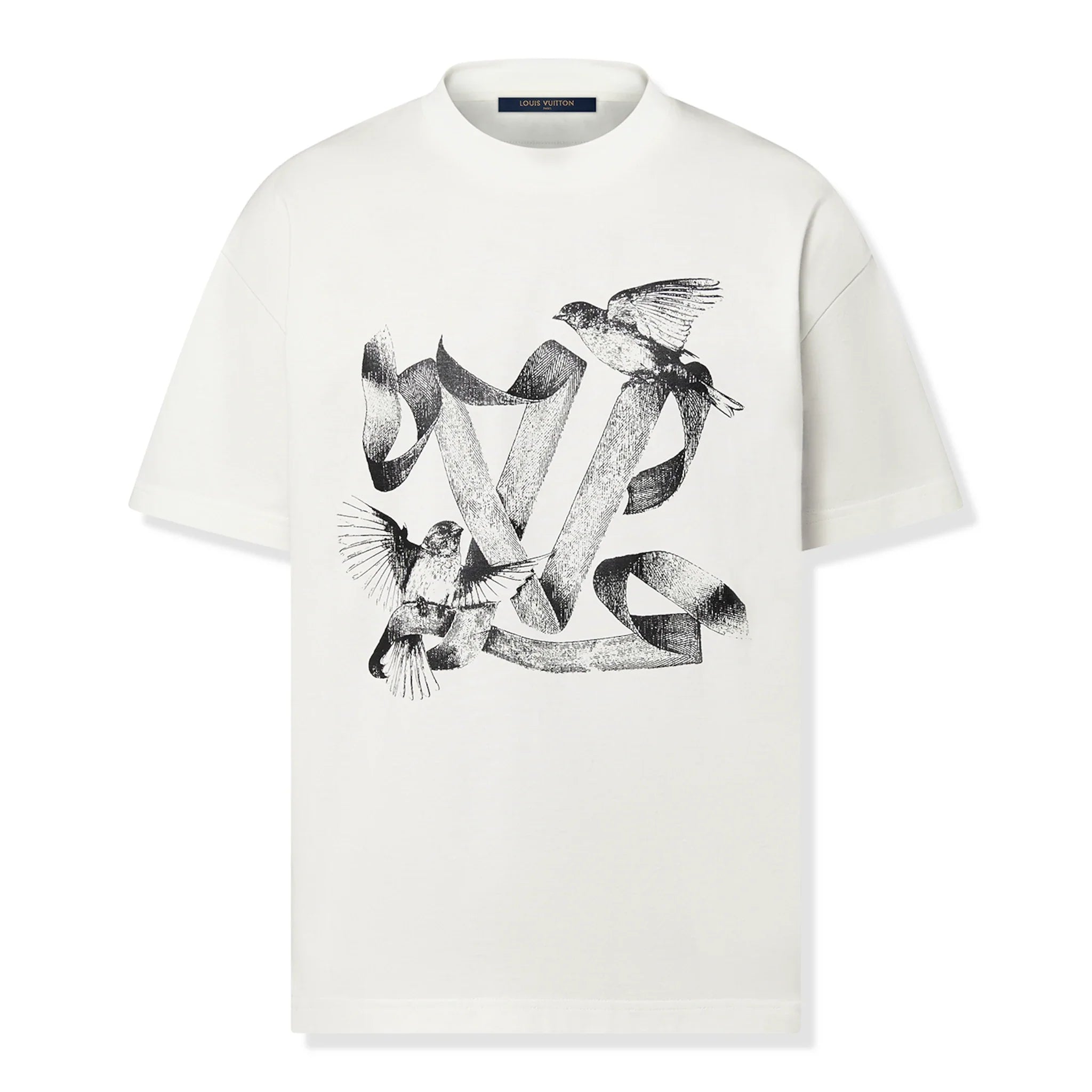 Louis Vuitton LV Birds Printed Cotton T Shirt White