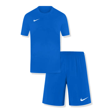 Nike Dri-FIT Park III Royal Blue White T Shirt & Shorts