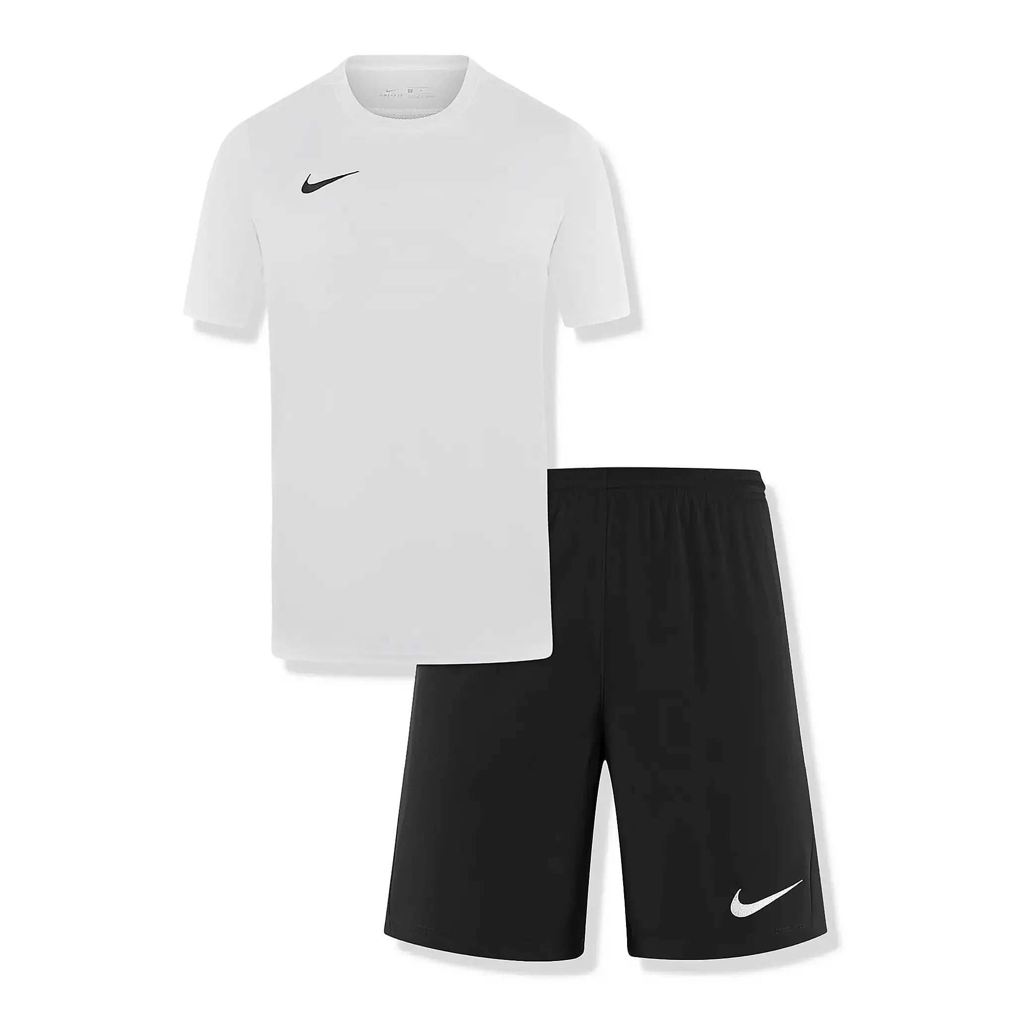 Nike Dri-FIT Park III White Black T Shirt & Shorts