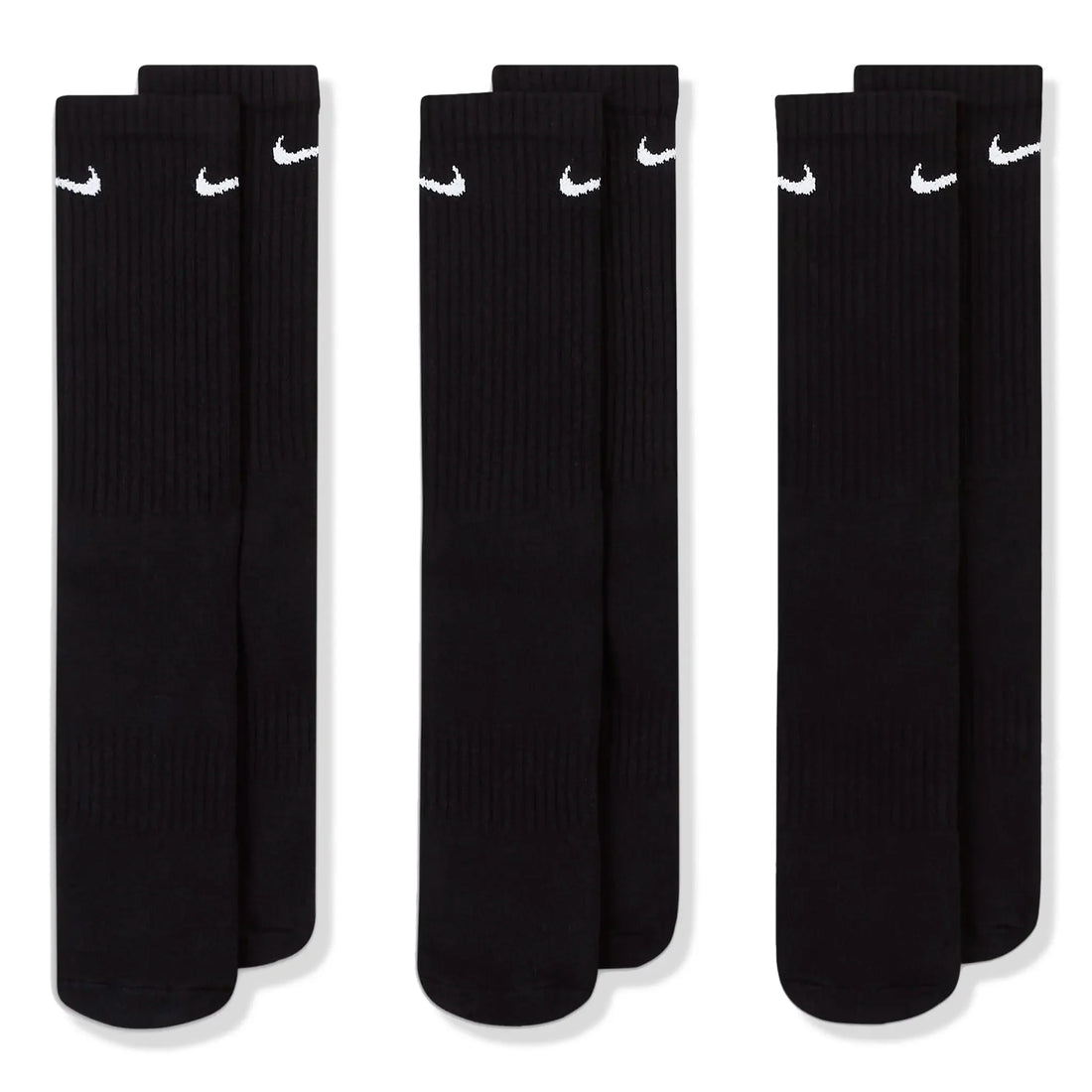 Nike Everyday Cushioned Training Black Crew Socks - 3 Pairs